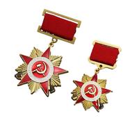 Emblema de medallas de la Unión Soviética, edición de 1942, Orden de Defensa, Insignia de héroe de Bandera roja de Lenin, alfileres de colección(Mini)