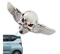 Emblema de metal 3D para coche, de esqueleto de alas de ángel, calcomanía de decoración de automóvil con adhesivo fuerte, accesorio de vehículo de para camiones, motocicletas, coches