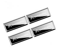 Emblema de Metal para Citroen C3 2002-2025, Calcomanías, Decoración para Coches, Calcomanía Adhesiva Resistente A Rayones, 4 Piezas,Silver