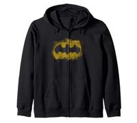 Emblema de Noche de héroe Amarillo con Logotipo de Batman Sudadera con Capucha