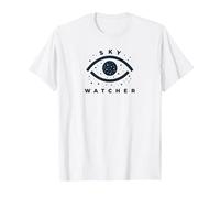 Emblema de observación de Estrellas de Ojo Celestial Sky Watcher Camiseta, Hombre, Blanco, M