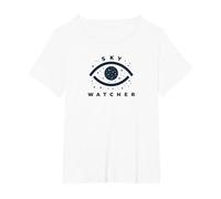 Emblema de observación de Estrellas de Ojo Celestial Sky Watcher Camiseta, Mujer Tallas Grandes, Blanco, 4XL Grande
