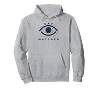 Emblema de observación de Estrellas de Ojo Celestial Sky Watcher Sudadera con Capucha, Unisex para Adultos, Gris Jaspeado, M