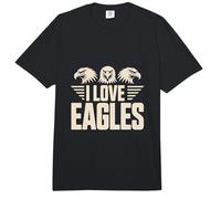 Emblema de Orgullo Feroz I Love Eagles Comfort Colors Adult Heavyweight T-Shirt