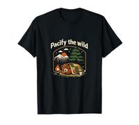 Emblema de Oso con Insignia de Pacify The Wild Camping Mountain Camiseta