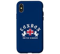 Emblema de Perro Corgi de la Bandera británica de Londres, Estilo clásico Carcasa para iPhone X/XS
