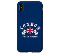 Emblema de Perro Corgi de la Bandera británica de Londres, Estilo clásico Carcasa para iPhone XS MAX