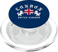 Emblema de Perro Corgi de la Bandera británica de Londres, Estilo clásico PopSockets PopGrip para MagSafe