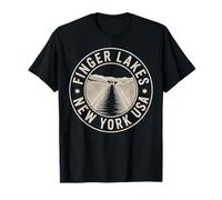 Emblema de Recuerdo de Viaje de Finger Lakes Nueva York Camiseta