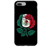 Emblema de rosa con bandera mexicana para fiesta mexicana vintage de México Carcasa para iPhone 7 Plus/8 Plus