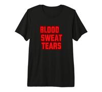 Emblema de Sangre roja, Sudor y lágrimas para niños y niñas Camiseta Premium
