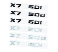 Emblema del ABS de los números 3D Negros del Cromo M Compatible con la Etiqueta del Logotipo de la Insignia del Maletero del Coche de la Serie G07(Glossy Black,X7M50d)