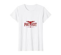 Emblema del águila Patriota: Orgullo Americano audaz Camiseta, Mujer, Blanco, M
