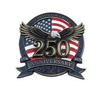 Emblema del coche - 3D Eagle Patriotic Adhesive Stickers, 1776-2026 de vehículo conmemorativa emblema trasero, calcomanía automática estilo para el estilo temático de la independencia |