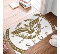 Emblema del Imperio Romano SPQR Felpudos Entrada Secado Rápido Alfombra Exterior Suave Alfombrilla De Baño para Inodoro Ducha Pasillo 40X60Cm