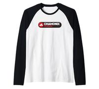 Emblema del Logotipo de Chamonix - Chamonix Francia - Chamonix Mont Blanc Camiseta Manga Raglan