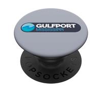 Emblema del Logotipo de Gulfport - Gulfport Mississippi PopSockets PopGrip Adhesivo