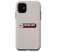 Emblema del Logotipo de la mandíbula de Alce - Moose Jaw Saskatchewan Canadá Carcasa para iPhone 11