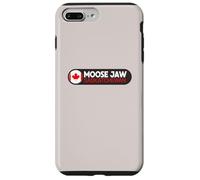 Emblema del Logotipo de la mandíbula de Alce - Moose Jaw Saskatchewan Canadá Carcasa para iPhone 7 Plus/8 Plus
