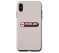 Emblema del Logotipo de la mandíbula de Alce - Moose Jaw Saskatchewan Canadá Carcasa para iPhone XS MAX