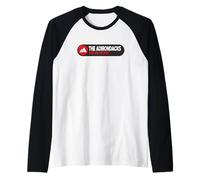 Emblema del Logotipo de Las montañas Adirondack - The Adirondacks New York Camiseta Manga Raglan