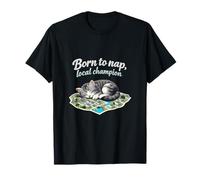 Emblema del Mapa de Born to Nap, campeón Local de Kitten Town Camiseta