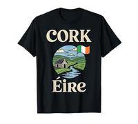 Emblema del orgullo irlandés de Cork Éire Travel City Camiseta