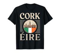 Emblema del orgullo irlandés de Cork Éire Travel City Camiseta