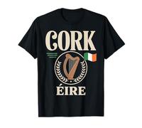 Emblema del orgullo irlandés de Cork Éire Travel City Camiseta