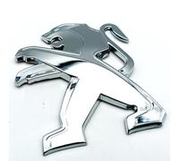Emblema Escudo para Peugeot 208,3D Logo Adhesivo para Capó Delantero Trasero Emblema/Emblema para Maletero para Carrocería Pegatinas,Silver-1