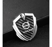 Emblema Escudo para Volvo C30/70 V40/60/90,6cm X 6.5cm Logo Adhesivo para Volante/Capó Delantero Trasero Emblema/Emblema para Maletero para Carrocería Pegatinas(1 Psc),Silver