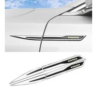 Emblema Escudo para Volvo XC90,3D Logo Adhesivo para Capó Delantero Trasero Emblema/Emblema para Maletero para Carrocería Pegatinas,SilverBlack