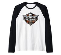 Emblema Espeluznante de Halloween The Night Is Young Camiseta Manga Raglan
