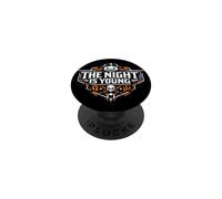 Emblema Espeluznante de Halloween The Night Is Young PopSockets PopGrip Adhesivo