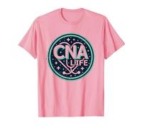 Emblema Estrellado de la Vida de CNA para Mujeres Profesionales de la Salud Camiseta, Hombre, Rosado, 3XL