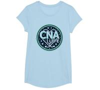 Emblema Estrellado de la Vida de CNA para Mujeres Profesionales de la Salud Camiseta, Niñas, Azul Bebé, Pequeña