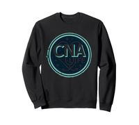 Emblema Estrellado de la Vida de CNA para Mujeres Profesionales de la Salud Sudadera, Unisex para Adultos, Negro, M
