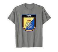 Emblema FGNE Armada Española Ejército español Militar Camiseta, Hombre, Verde Militar Jaspeado, XXL