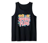 Emblema fresco de primavera para la temporada de floración Camiseta sin Mangas