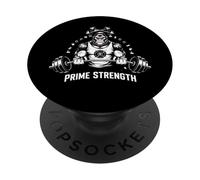 Emblema gráfico Prime Strength Gorilla Bodybuilding Gym PopSockets PopGrip Adhesivo