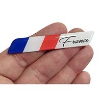 Emblema insignia de silicona gel 3D con bandera de Francia para panel del coche, pegatina autoadhesiva para vehículo, emblema de tuning automático