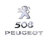 Emblema Kit Trasero para Peugeot 508 2010-2014,Plata Insignia Logotipo Adhesivos Maletero Letras número Puerta Trasero Repuesto ABS Accesorios Exterior Decoración,Just 508 Emblem