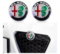 Emblema Logo para Coche, para Alfa Romeo 74MM Emblemas Maletero Pegatinas y Carrocería Cromo Insignia Adhesivo del Logotipo,A