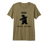 Emblema Militar de Concha de artillería de Oso Wojtek Camiseta Premium