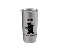 Emblema militar de concha de artillería de oso Wojtek Vaso térmico de acero inoxidable de doble pared