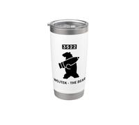 Emblema militar de concha de artillería de oso Wojtek Vaso térmico de acero inoxidable de doble pared