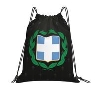 Emblema Nacional De Grecia Unisex Mochila Con Cordón Plegable Mochilas Deportiva Ligera Bolsa De Gimnasio Para Playa Viaje Natación