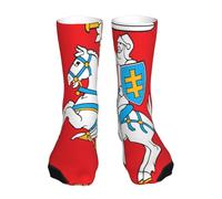 Emblema nacional de Lituania 10 calcetines divertidos y divertidos para hombre con la bandera de Lituania, unisex, con estampado 3D, atléticos, de 16 pulgadas