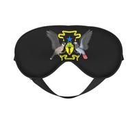 Emblema Nacional de Santo Tomé 7 Máscaras para dormir con emblema nacional de Santo Tomé Correa ajustable Máscara de ojos suave para mujeres Hombres Viajes Trabajo Hogar