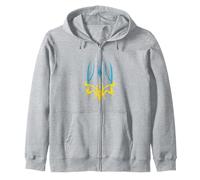 Emblema Nacional Ucrania - Escudo Estatal Ucrania Sudadera con Capucha, Unisex para Adultos, Gris Jaspeado, M